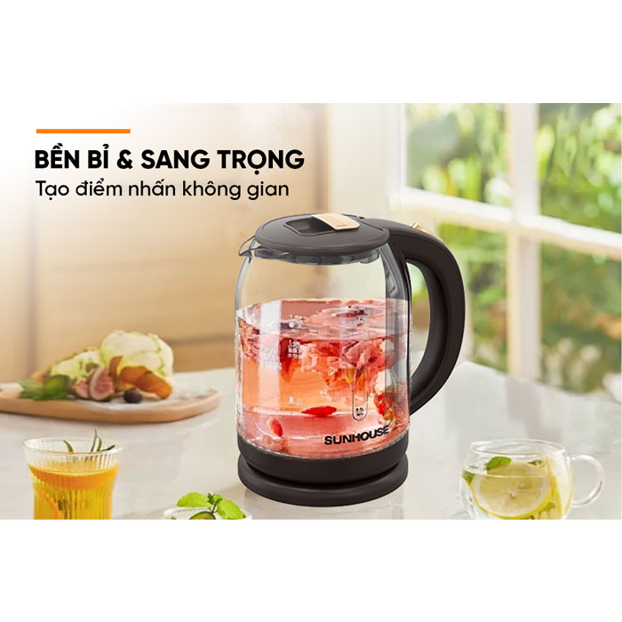Ấm siêu tốc thuỷ tinh Sunhouse SHD1212