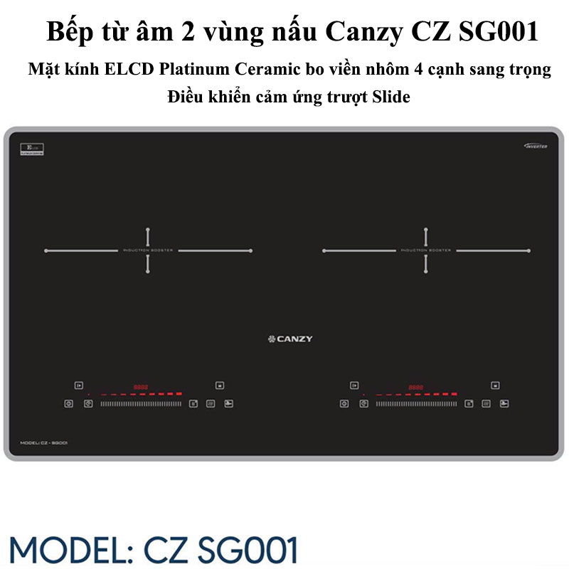 Bếp từ âm 2 vùng nấu Canzy CZ SG001