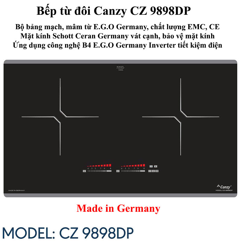 Bếp từ đôi Canzy CZ 9898DP