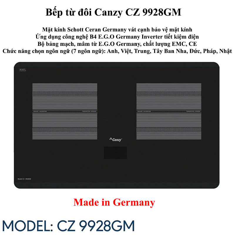 Bếp từ đôi Canzy CZ 9928GM