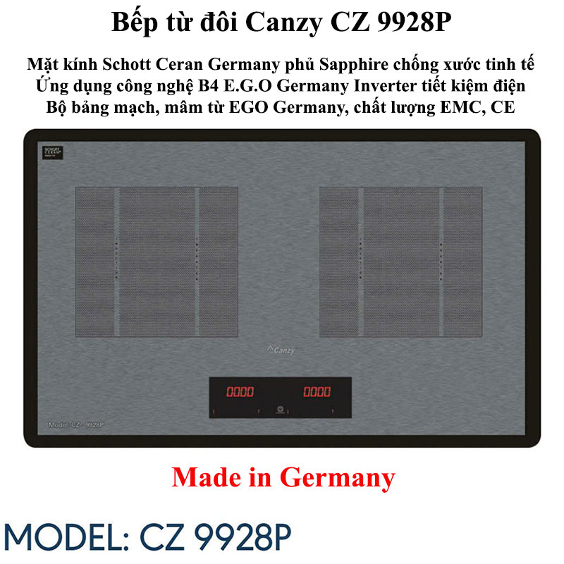 Bếp từ đôi Canzy CZ 9928P