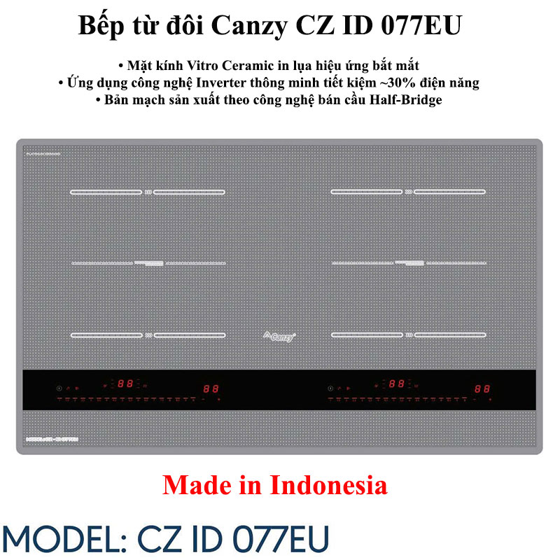 Bếp từ đôi Canzy CZ ID 077EU