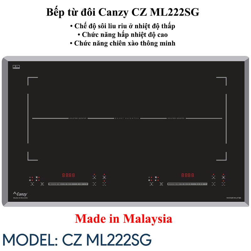 Bếp từ đôi Canzy CZ ML222SG