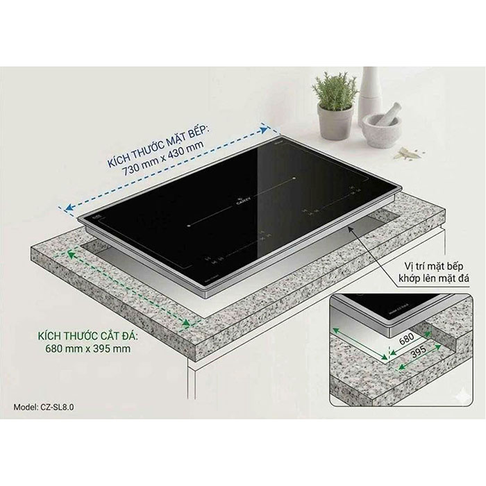 Bếp từ đôi Canzy CZ-SL8.0