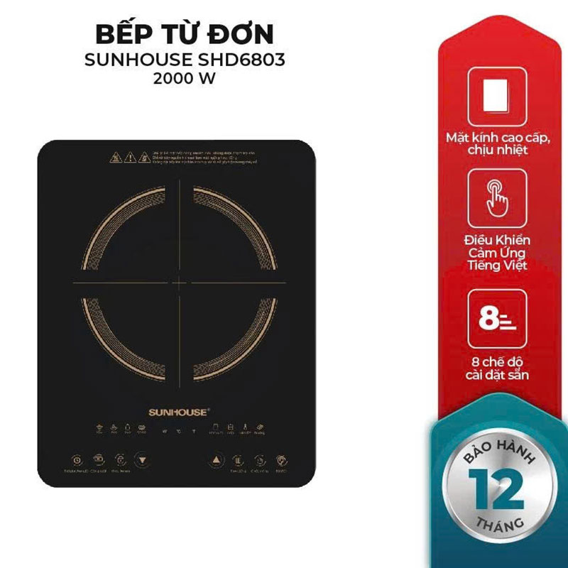 Bếp từ đơn Sunhouse SHD6803