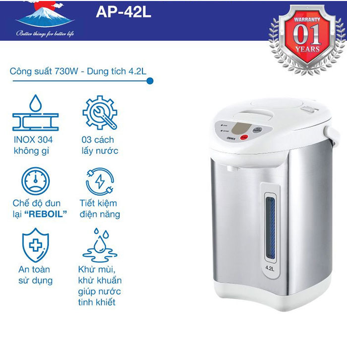 Bình thủy điện Osaka AP-42L