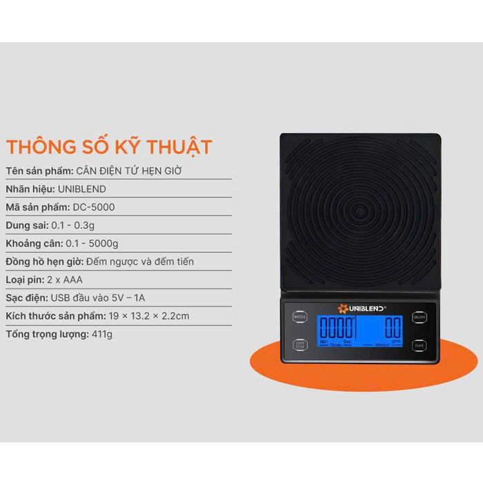 Cân điện tử Uniblend UDC-5000
