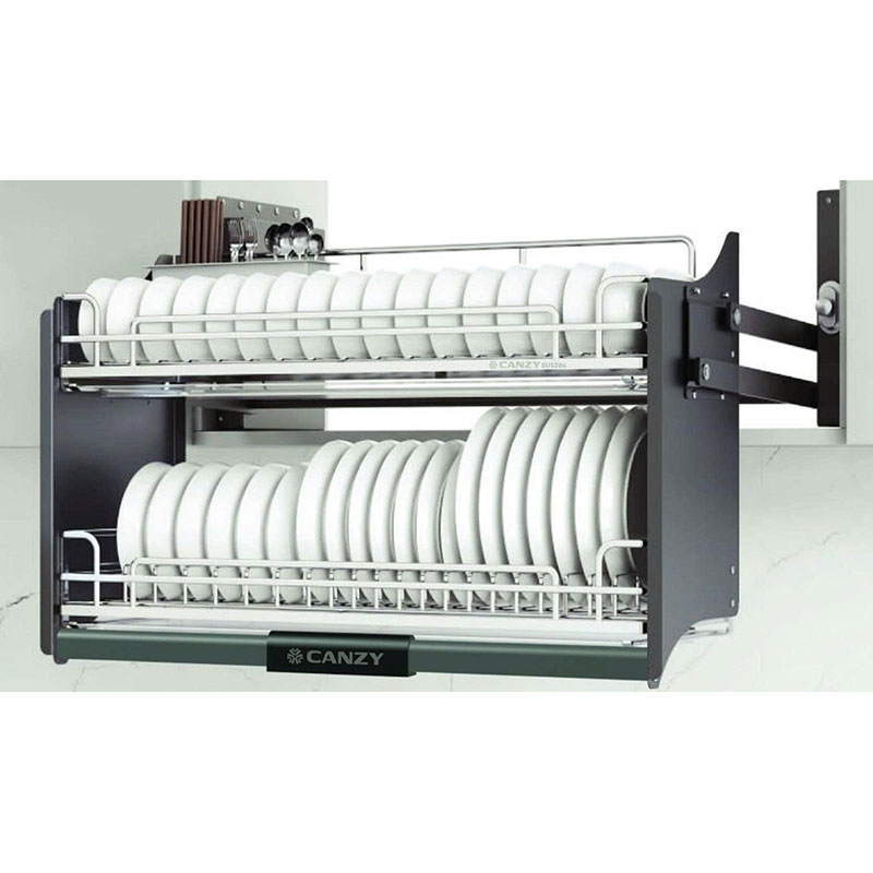 Giá bát đĩa nâng hạ tủ trên nan Oval Canzy CZO-6005