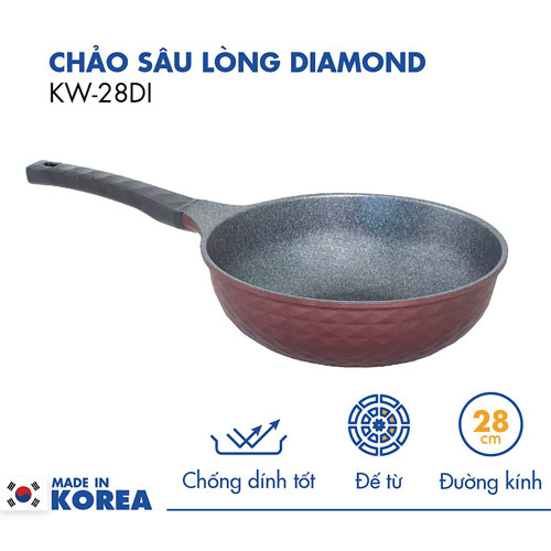 Chảo sâu Diamond Korea King KW-28DI nhiều màu sắc