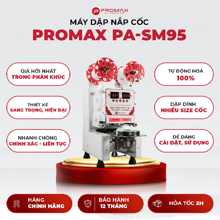 Máy dập nắp cốc tự động Promax PA-SM95