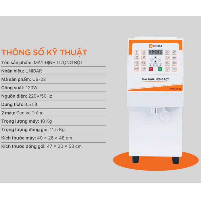 Máy định lượng bột Unibar UBSK-22