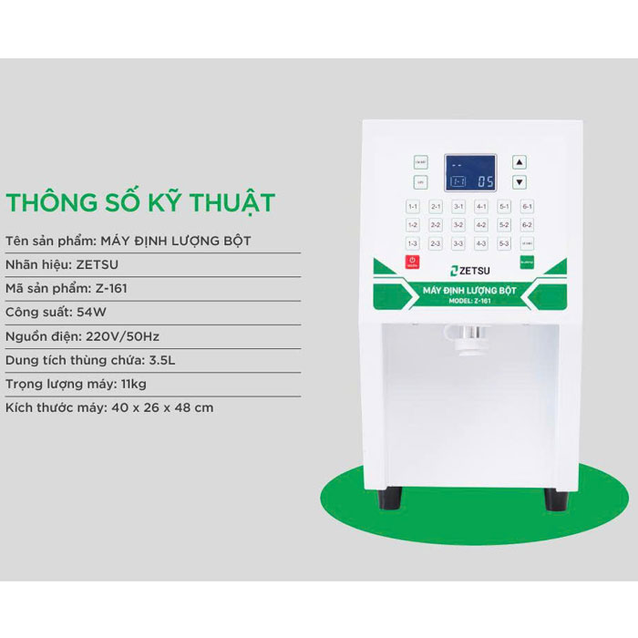 Máy định lượng bột Zetsu ZT-161