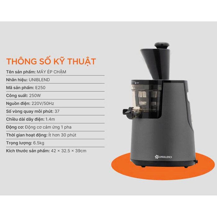 Máy ép chậm Uniblend UBE-250