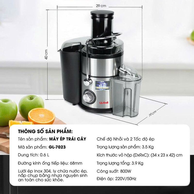 Máy ép trái cây Gali GL-7023 - 800W