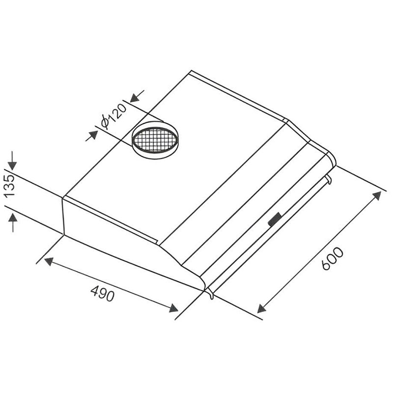 Kích thước Máy hút mùi cổ điển Canzy CZ C506B