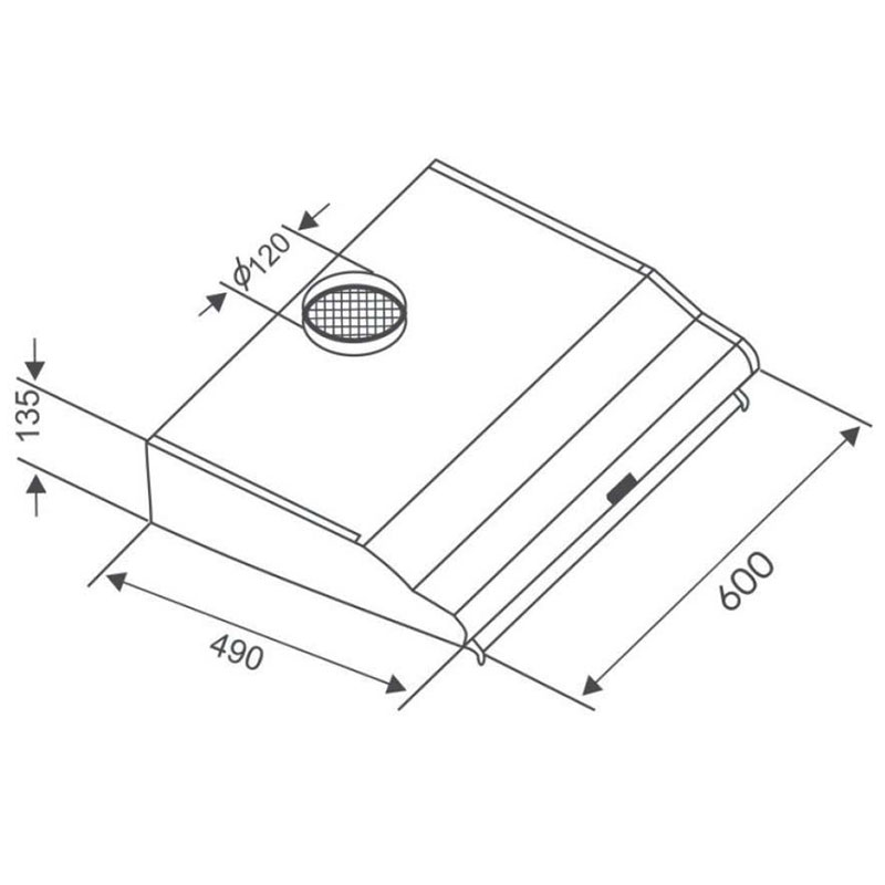Kích thước Máy hút mùi cổ điển Canzy CZ C506I