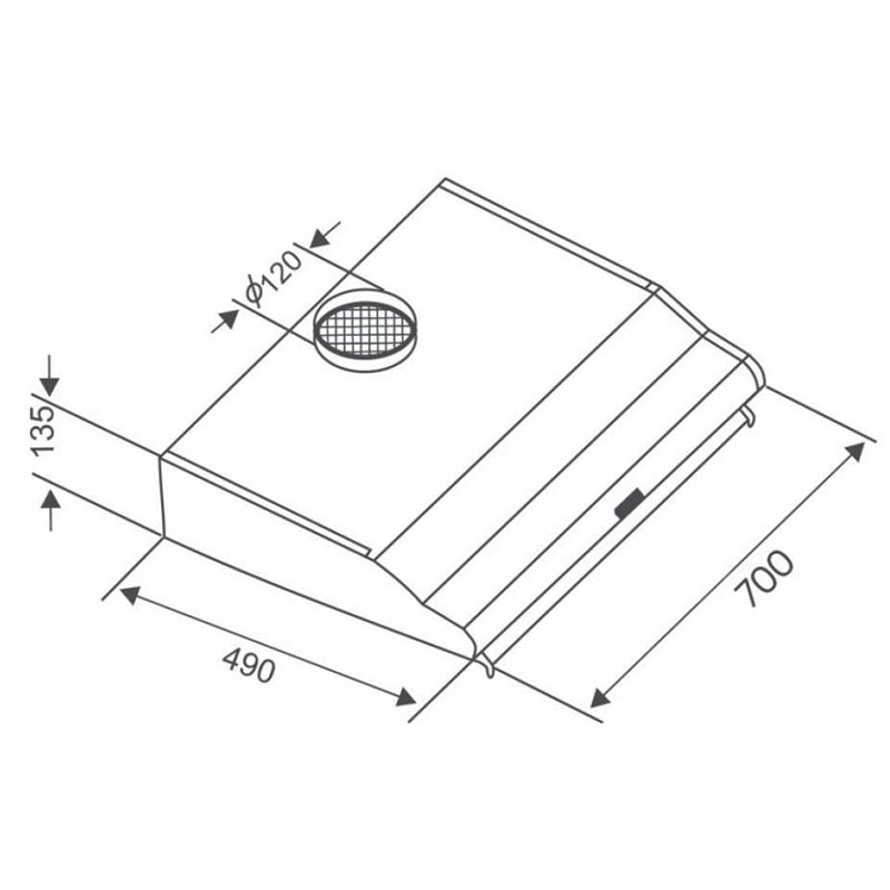 Kích thước Máy hút mùi cổ điển Canzy CZ C507I