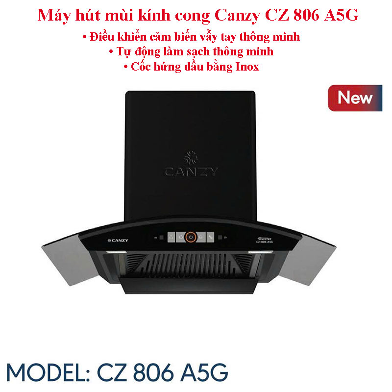Máy hút mùi kính cong Canzy CZ 806 A5G