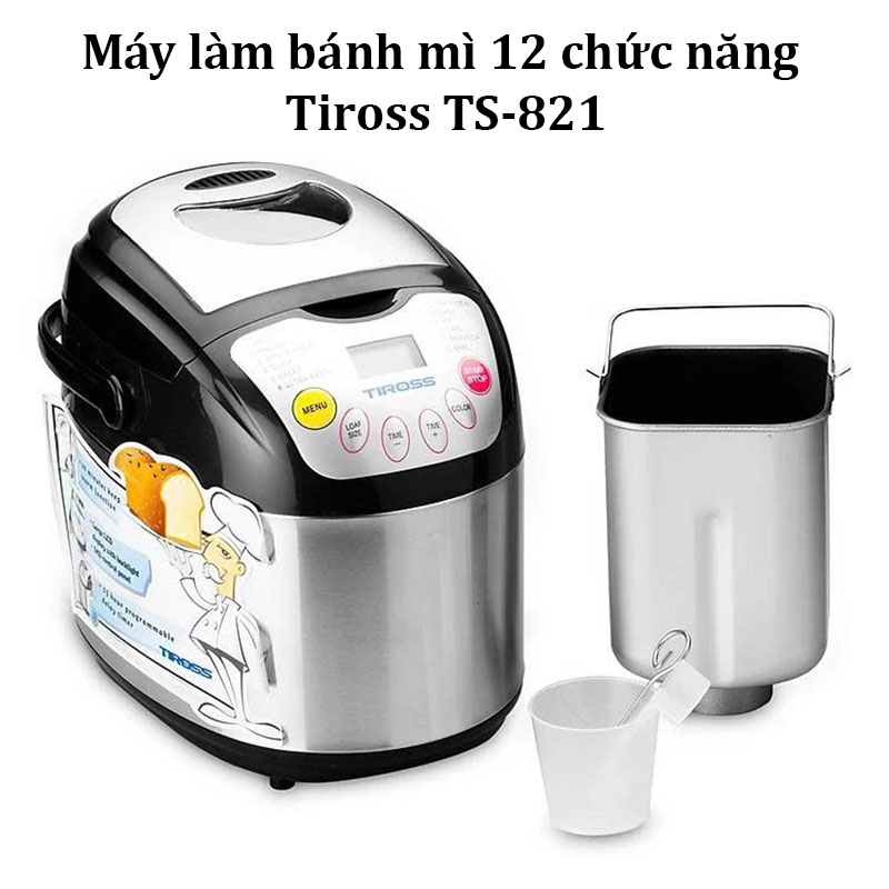 Máy làm bánh mì 12 chức năng Tiross TS-821