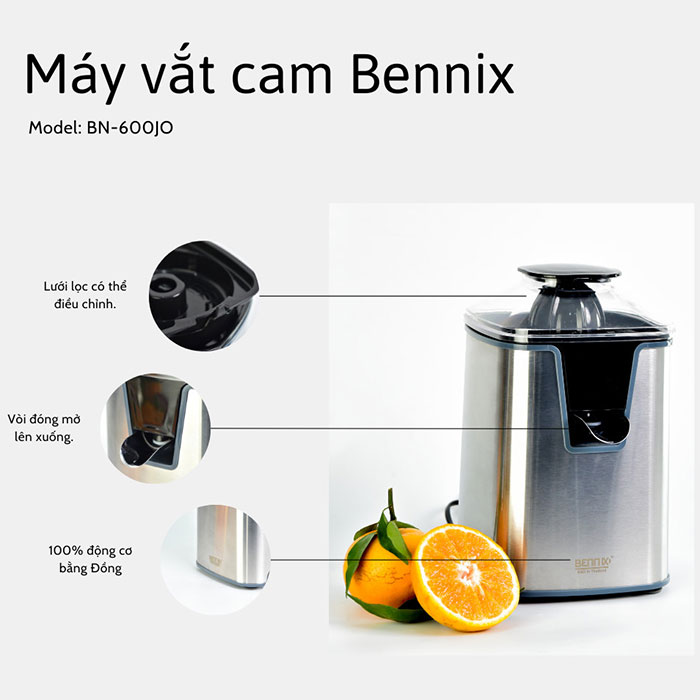  Máy vắt cam Bennix BN-600JO