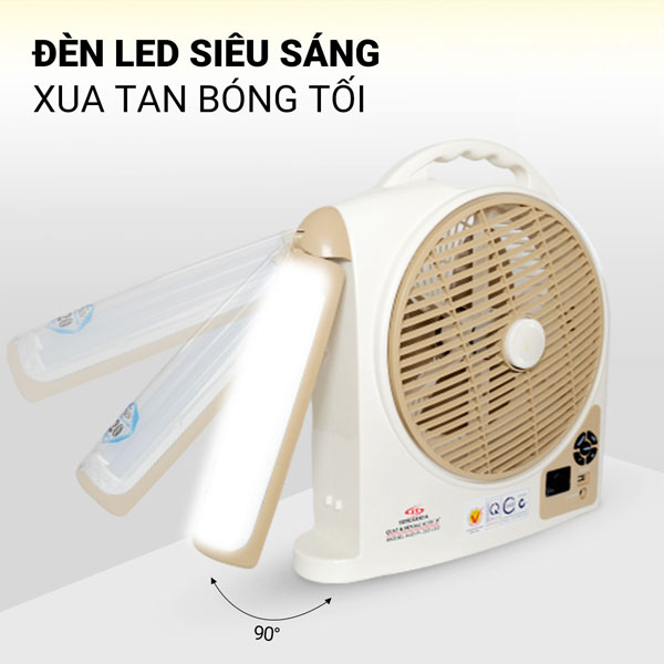 Quạt sạc 1 bình AC&DC 10 inch Honjianda FL223