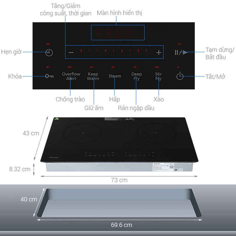 Bếp từ đôi Panasonic KY-H1WZ70KRA