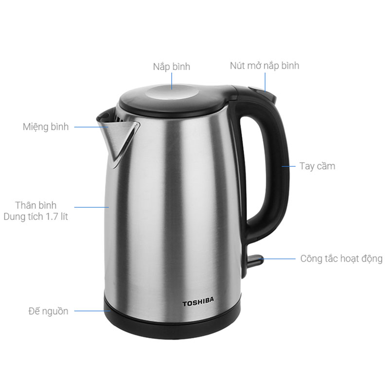 Bình đun siêu tốc Toshiba KT-17SH2NV 1.7 lít
