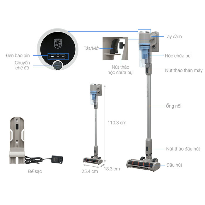 Máy hút bụi không dây Philips XC2011/01