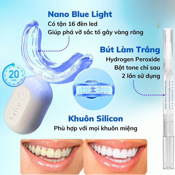 Máy tẩy trắng răng Halio Blue Light Professional