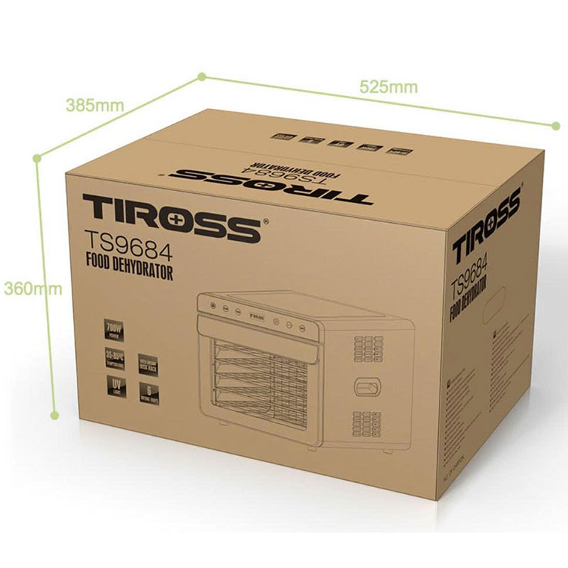 Kích thước Máy sấy hoa quả Tiross TS9684