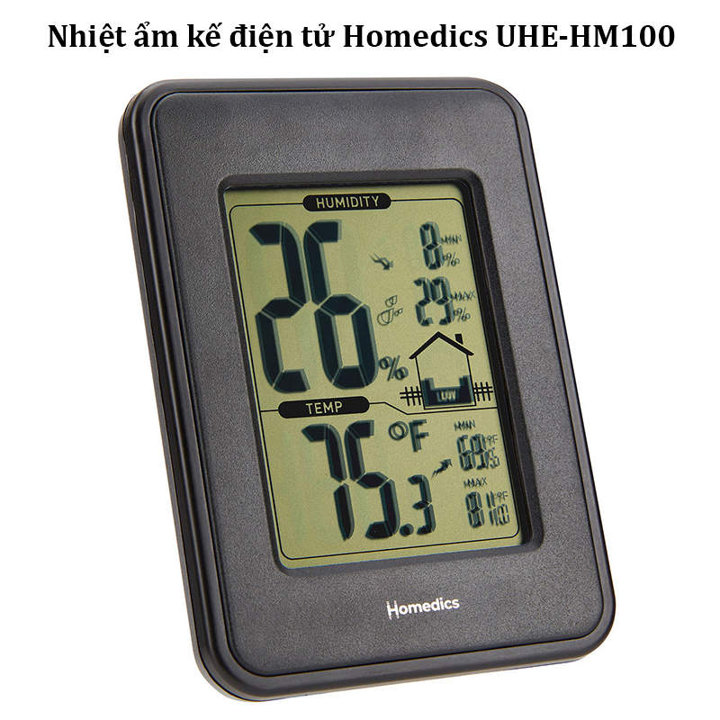 Nhiệt ẩm kế điện tử trong nhà Homedics UHE-HM100