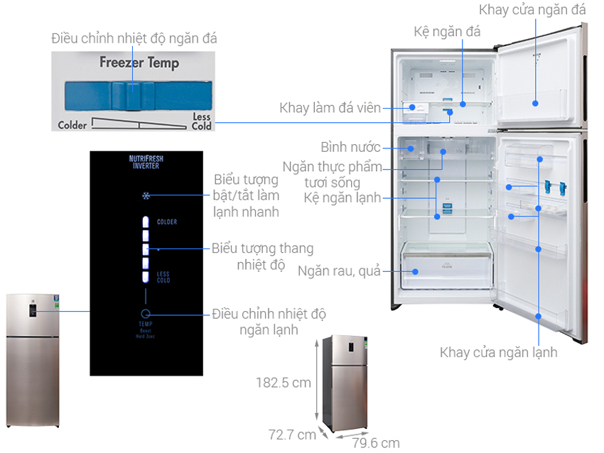 Tủ lạnh Inverter Electrolux ETB-5702GA