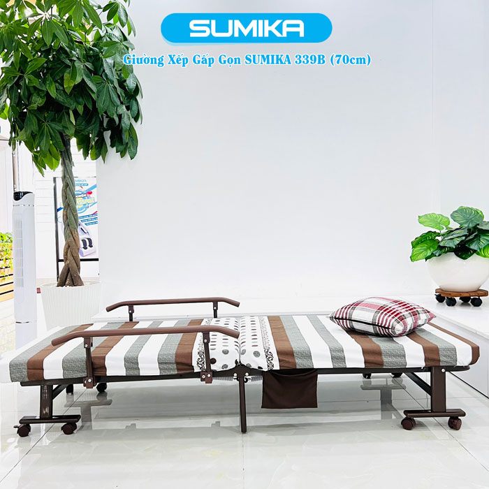 Giường nệm xếp gọn đa năng SUMIKA 339A, rộng 90cm