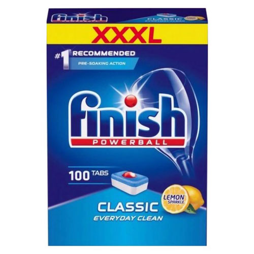 Hộp 100 viên rửa chén Finish Classic Dishwasher Tablets Lemon Sparkle QT025446 - hương chanh