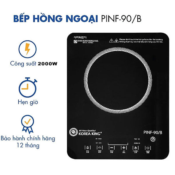 Bếp hồng ngoại Korea King PINF-90/B