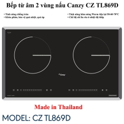 Bếp từ âm 2 vùng nấu Canzy CZ TL869D