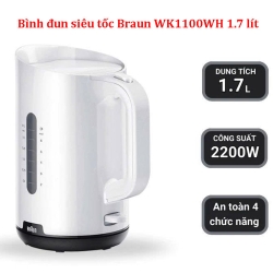 Bình đun siêu tốc Braun WK1100WH 1.7 lít 
