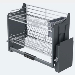 Giá bát đĩa nâng hạ tủ trên nan Oval Canzy CZO-6005