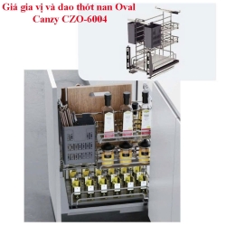 Giá gia vị và dao thớt nan Oval Canzy CZO-6004
