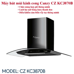 Máy hút mùi kính cong Canzy CZ KC3870B