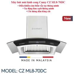 Máy hút mùi kính cong Canzy CZ ML8-70DC