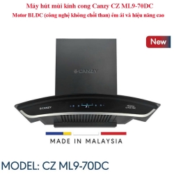 Máy hút mùi kính cong Canzy CZ ML9-70DC