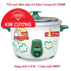 Nồi cơm điện nắp rời Kim Cương KCS1800 - 1.8 lít