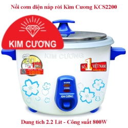 Nồi cơm điện nắp rời Kim Cương KCS2200 - 2.2 lít