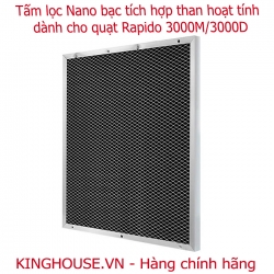 Tấm lọc Nano bạc tích hợp than hoạt tính dành cho quạt Rapido 3000M/3000D