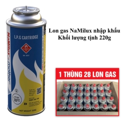 Thùng 28 Lon gas NaMilux nhập khẩu 220g