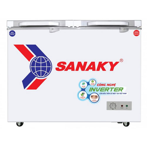 Tủ đông 1 ngăn 2 cánh 305 lít inverter Sanaky VH-4099A4K (mặt kính cường lực xám)
